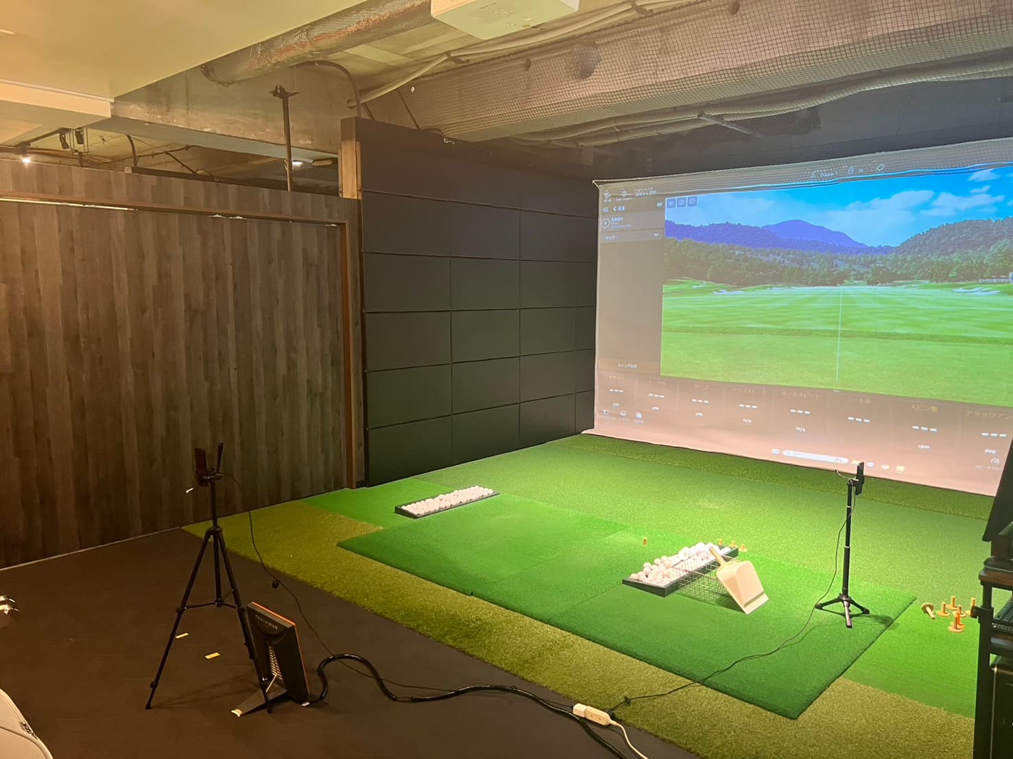 シミュレーション打席の全景